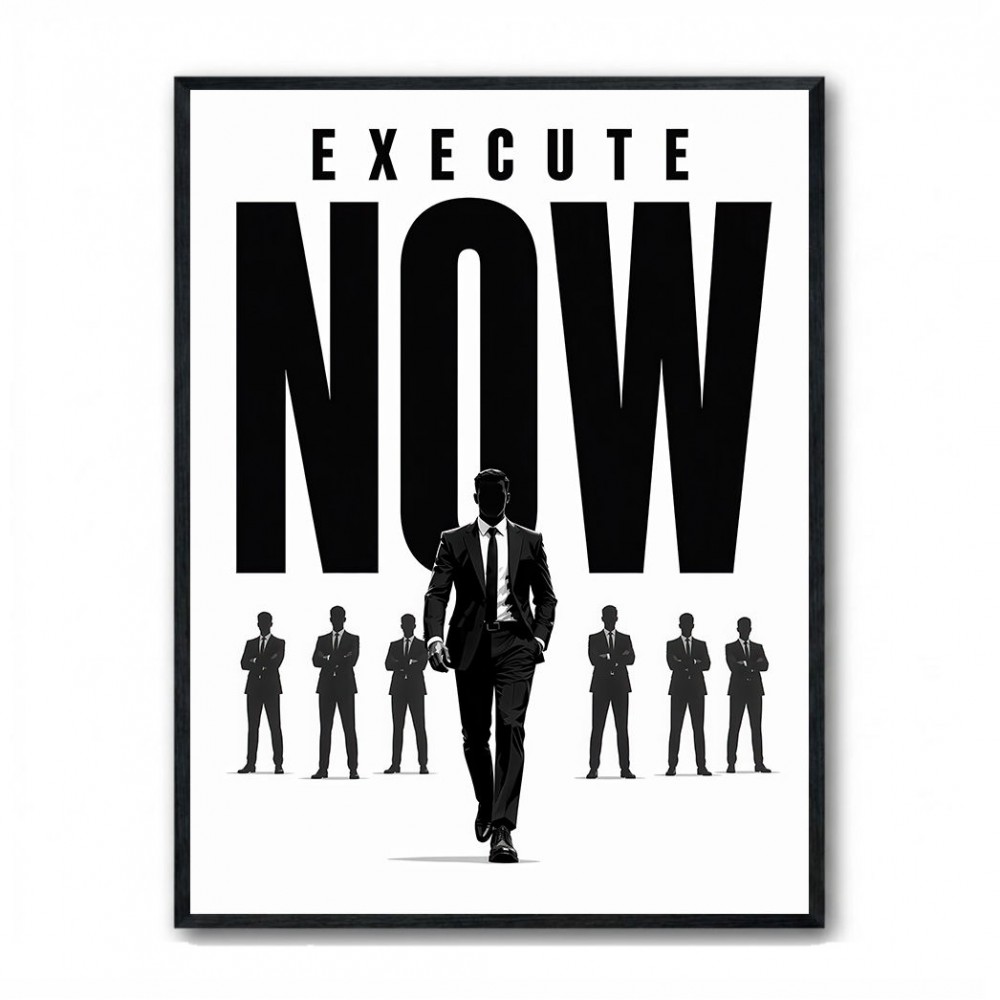 Execute Now – Leadership Action Wall Art 