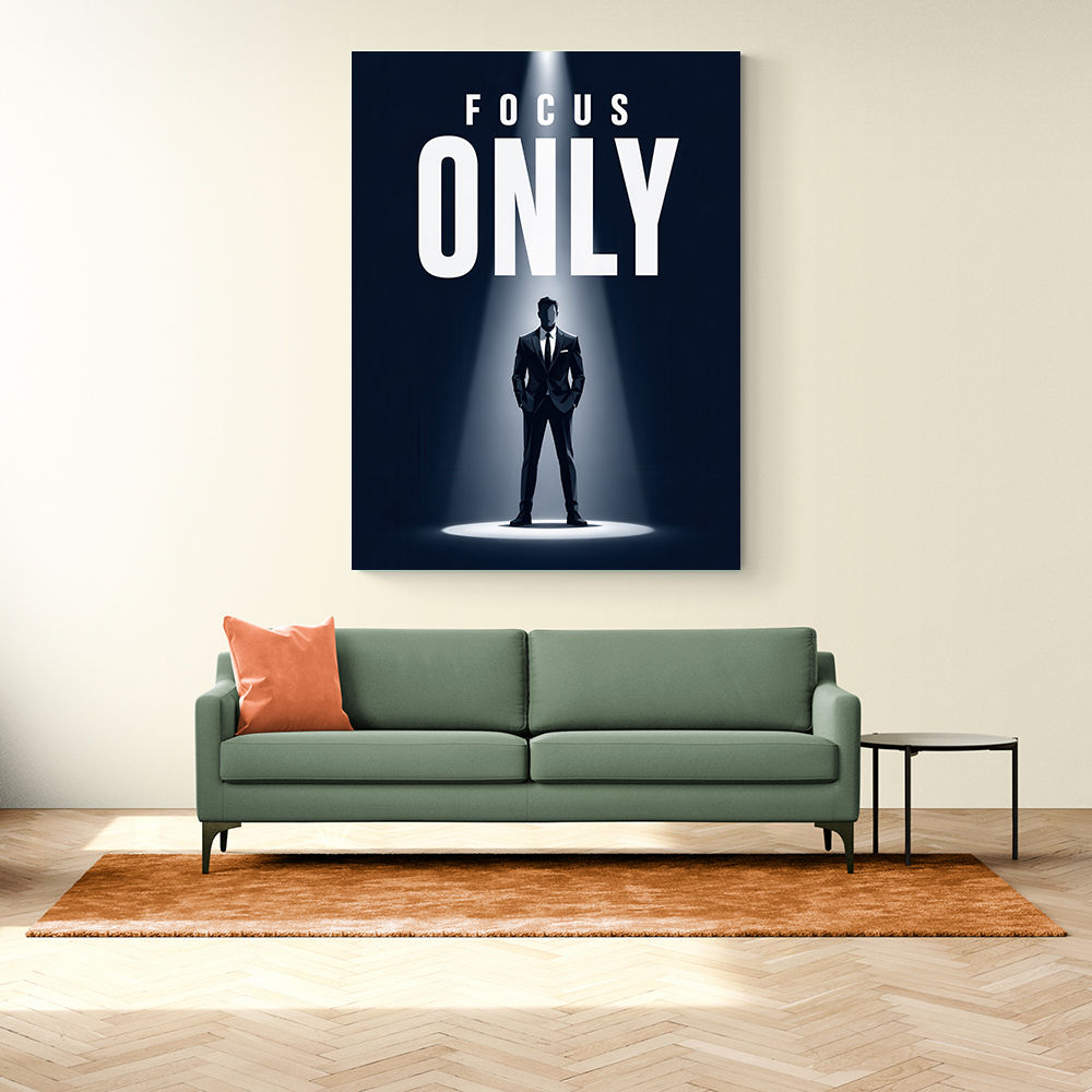 Focus Only – Minimal Power Mindset Poster 