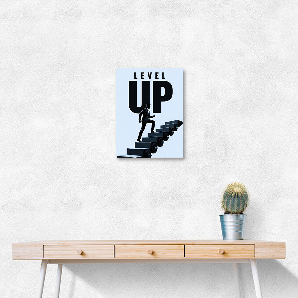 Level Up – Business Growth Staircase Wall Art 