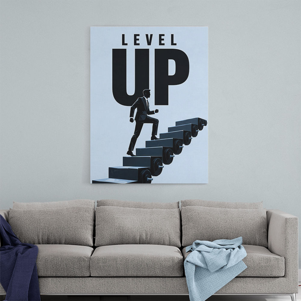 Level Up – Business Growth Staircase Wall Art 