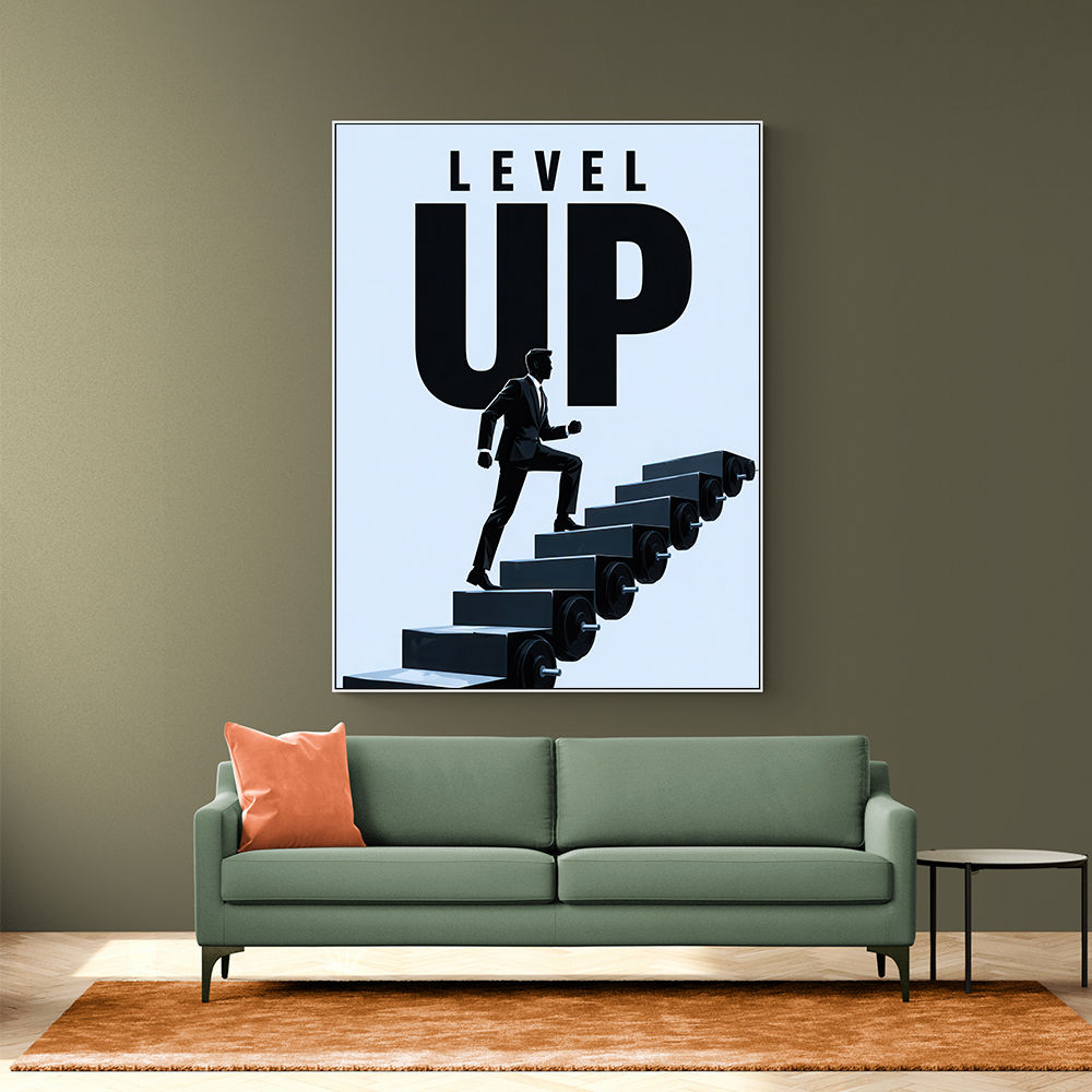 Level Up – Business Growth Staircase Wall Art 