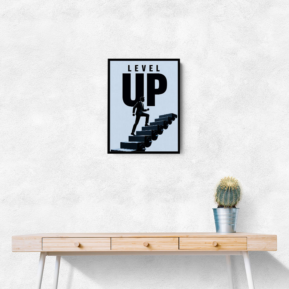 Level Up – Business Growth Staircase Wall Art 