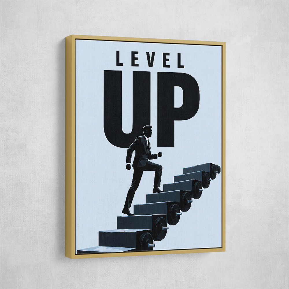Level Up – Business Growth Staircase Wall Art 