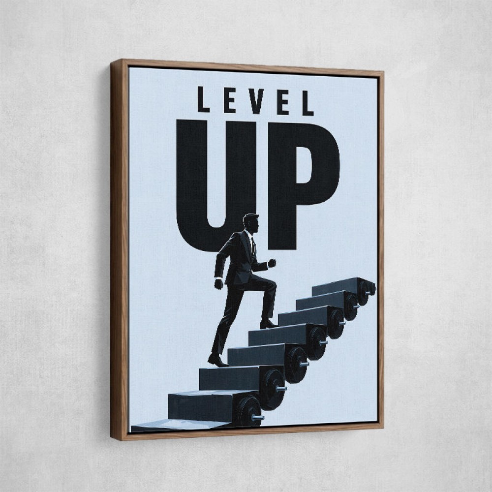 Level Up – Business Growth Staircase Wall Art 