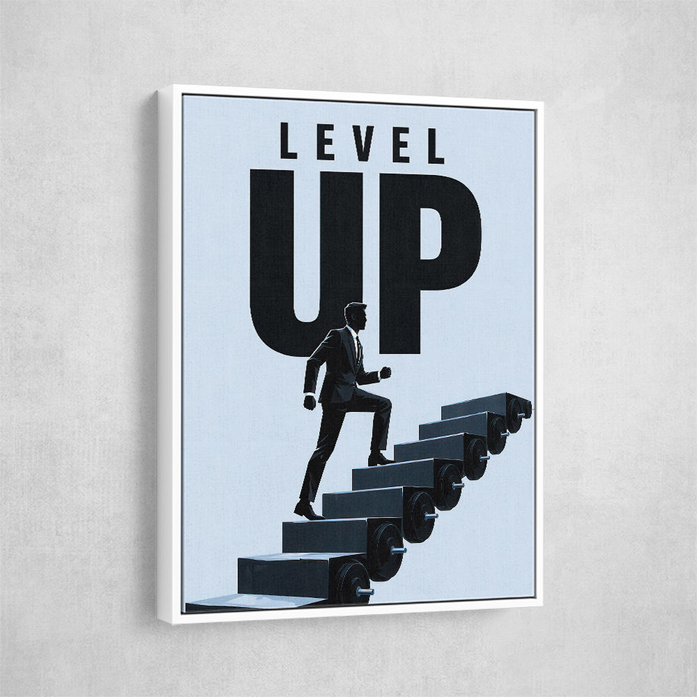Level Up – Business Growth Staircase Wall Art 