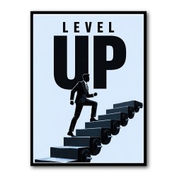 Level Up – Business Growth Staircase Wall Art 