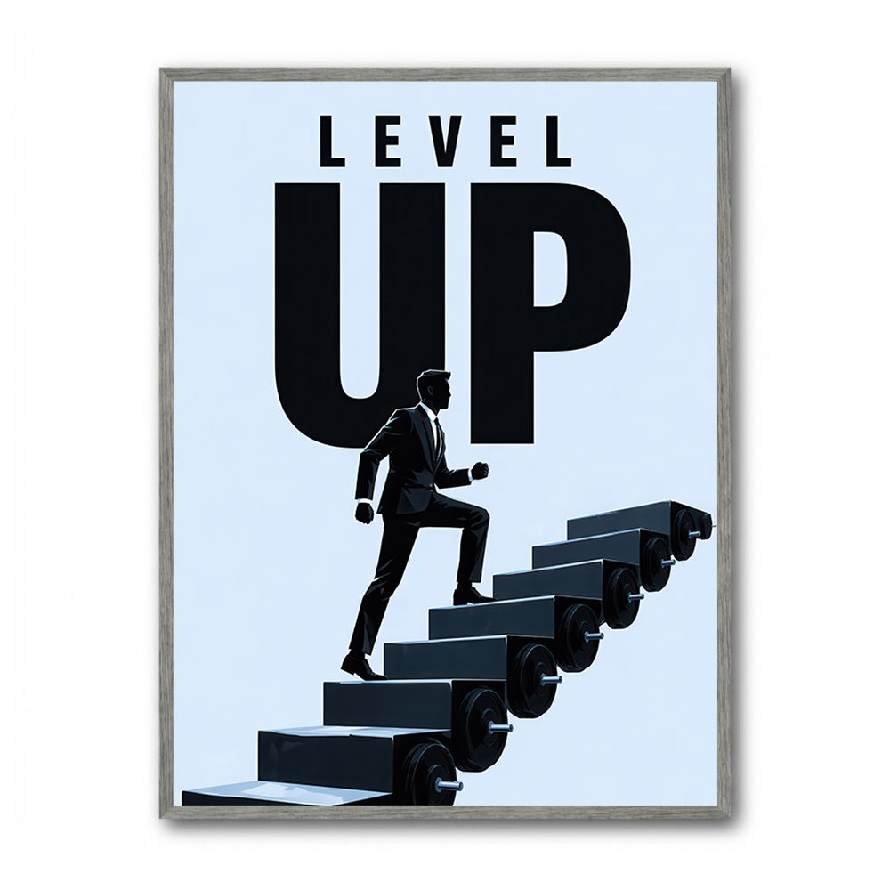 Level Up – Business Growth Staircase Wall Art 