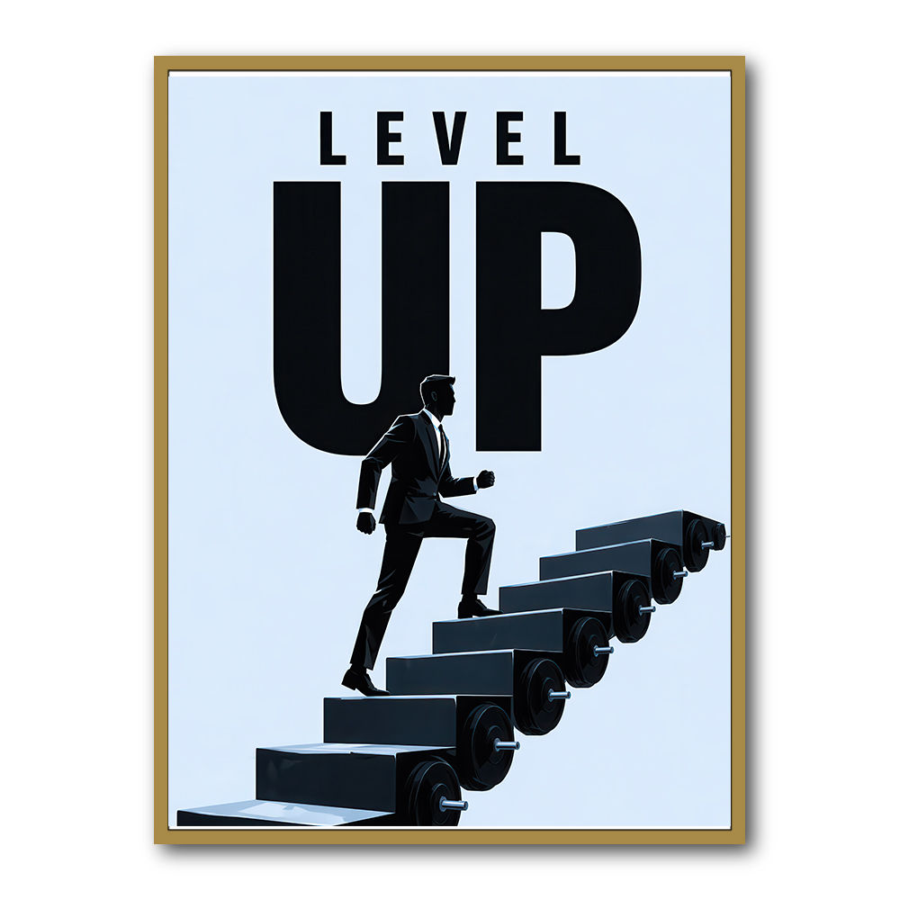 Level Up – Business Growth Staircase Wall Art 