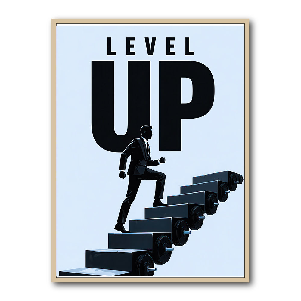 Level Up – Business Growth Staircase Wall Art 