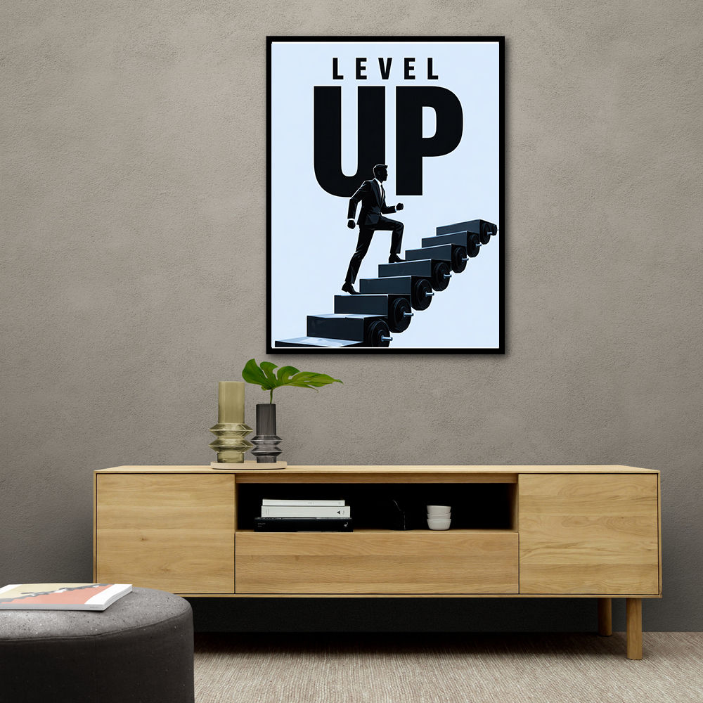 Level Up – Business Growth Staircase Wall Art 
