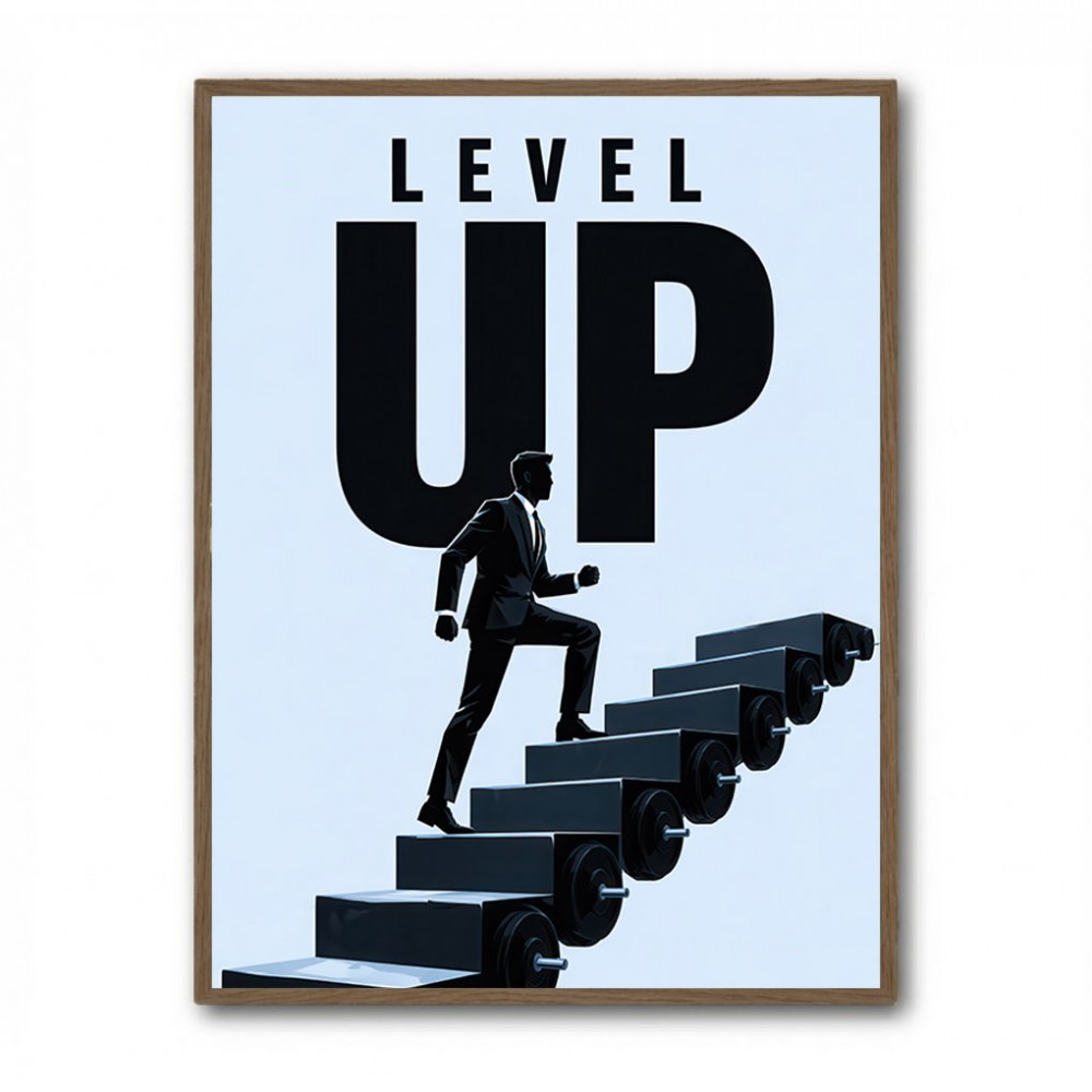 Level Up – Business Growth Staircase Wall Art 