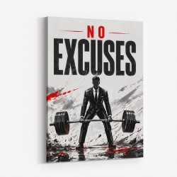No Excuses – Strength Training Motivation Print 