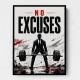 No Excuses – Strength Training Motivation Print 
