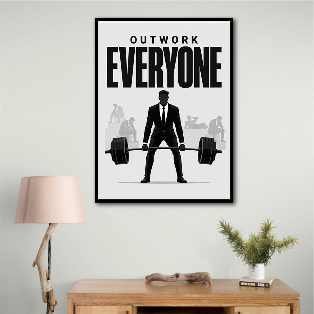 Outwork Everyone – Success Mindset Wall Art 