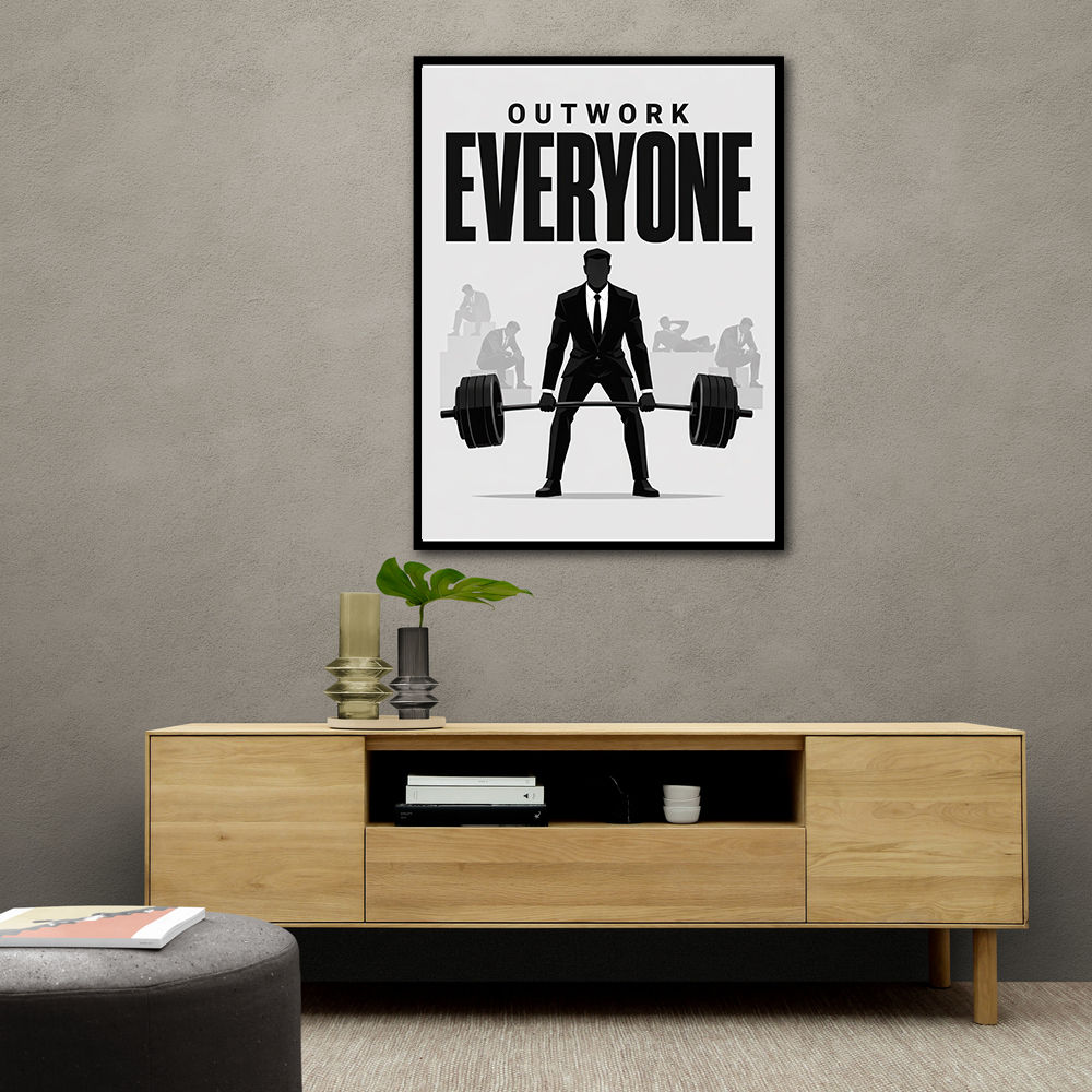 Outwork Everyone – Success Mindset Wall Art 