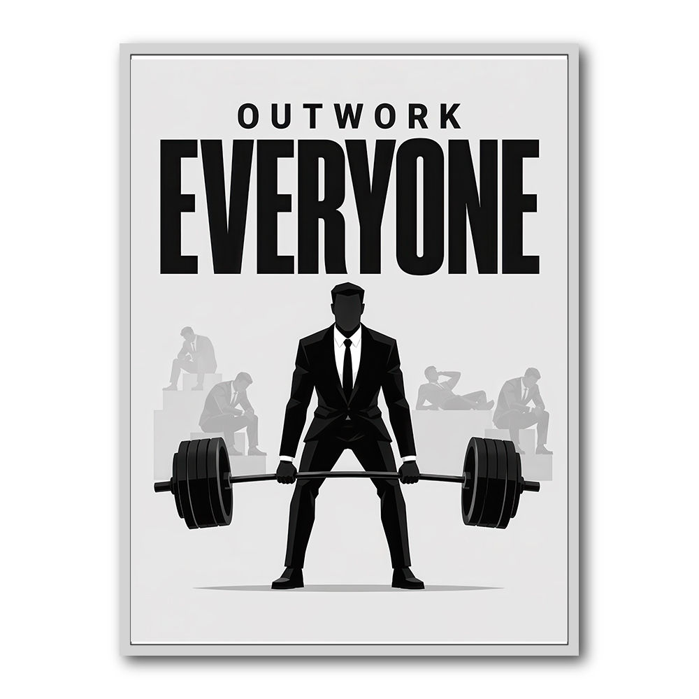 Outwork Everyone – Success Mindset Wall Art 