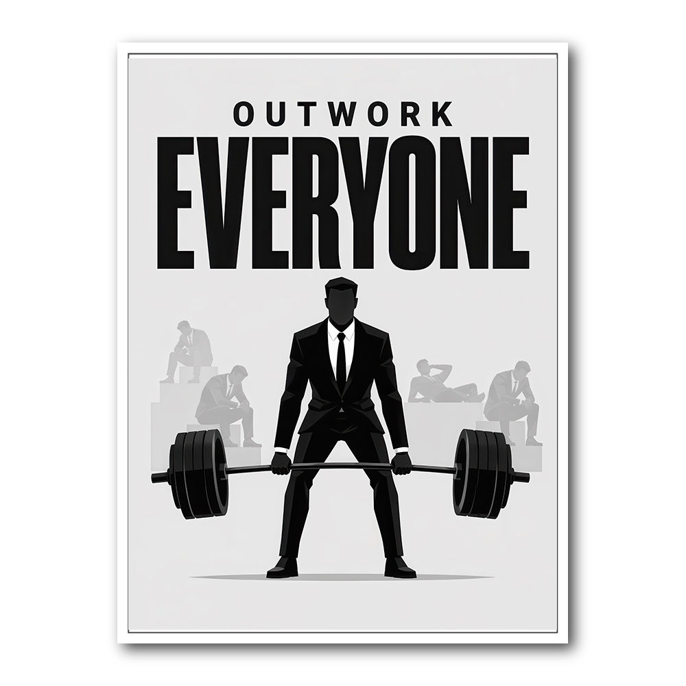 Outwork Everyone – Success Mindset Wall Art 