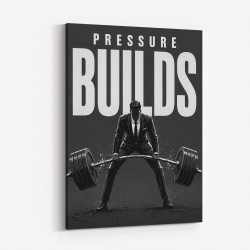 Pressure Builds Strength – Power Lift Motivation Art 