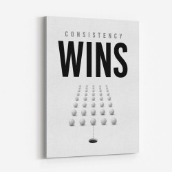 Consistency Wins – Golf Ball Alignment Wall Art