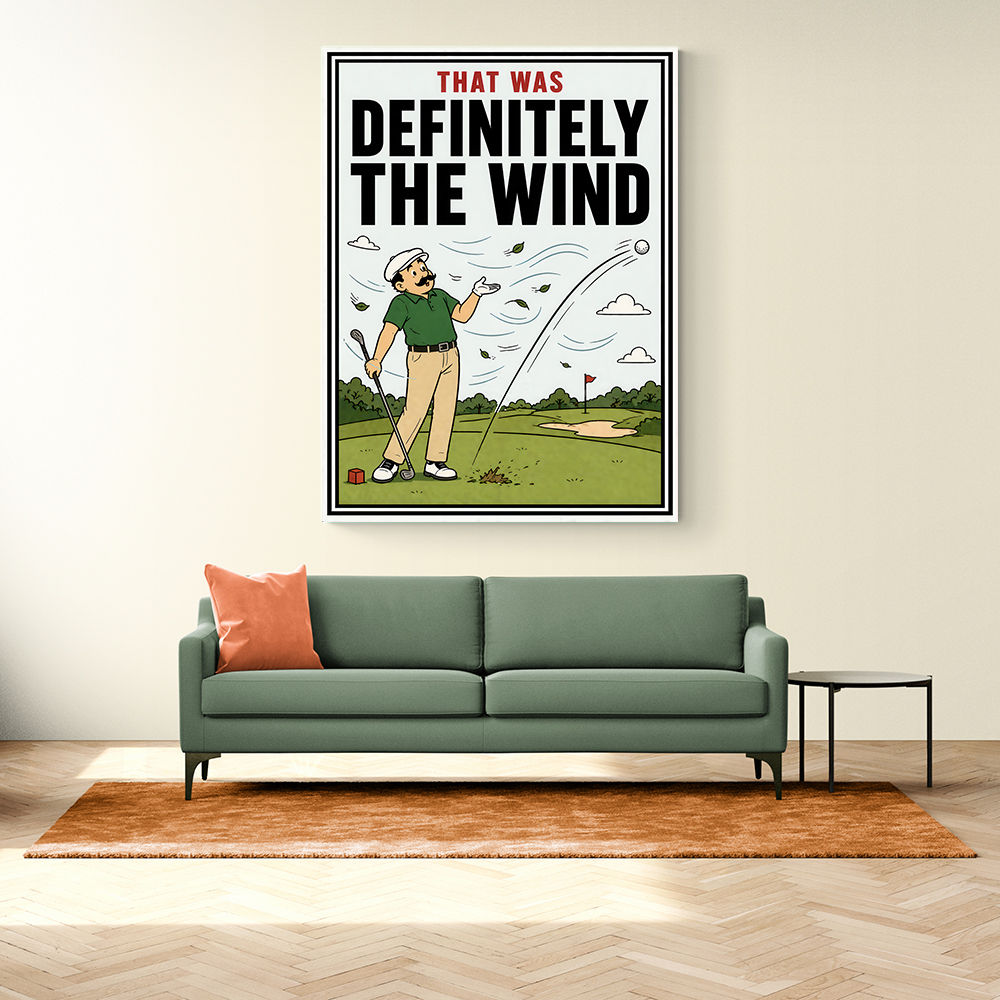 Definitely the Wind – Golf Excuses Wall Art