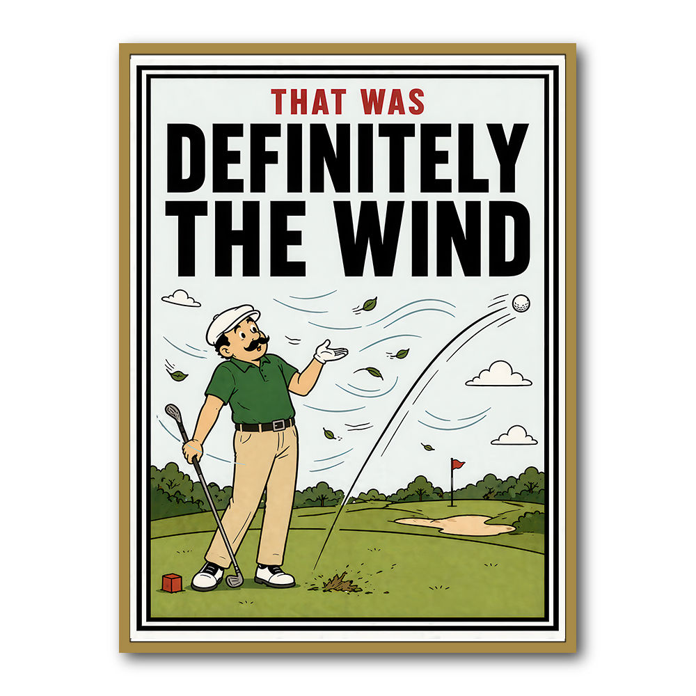Definitely the Wind – Golf Excuses Wall Art