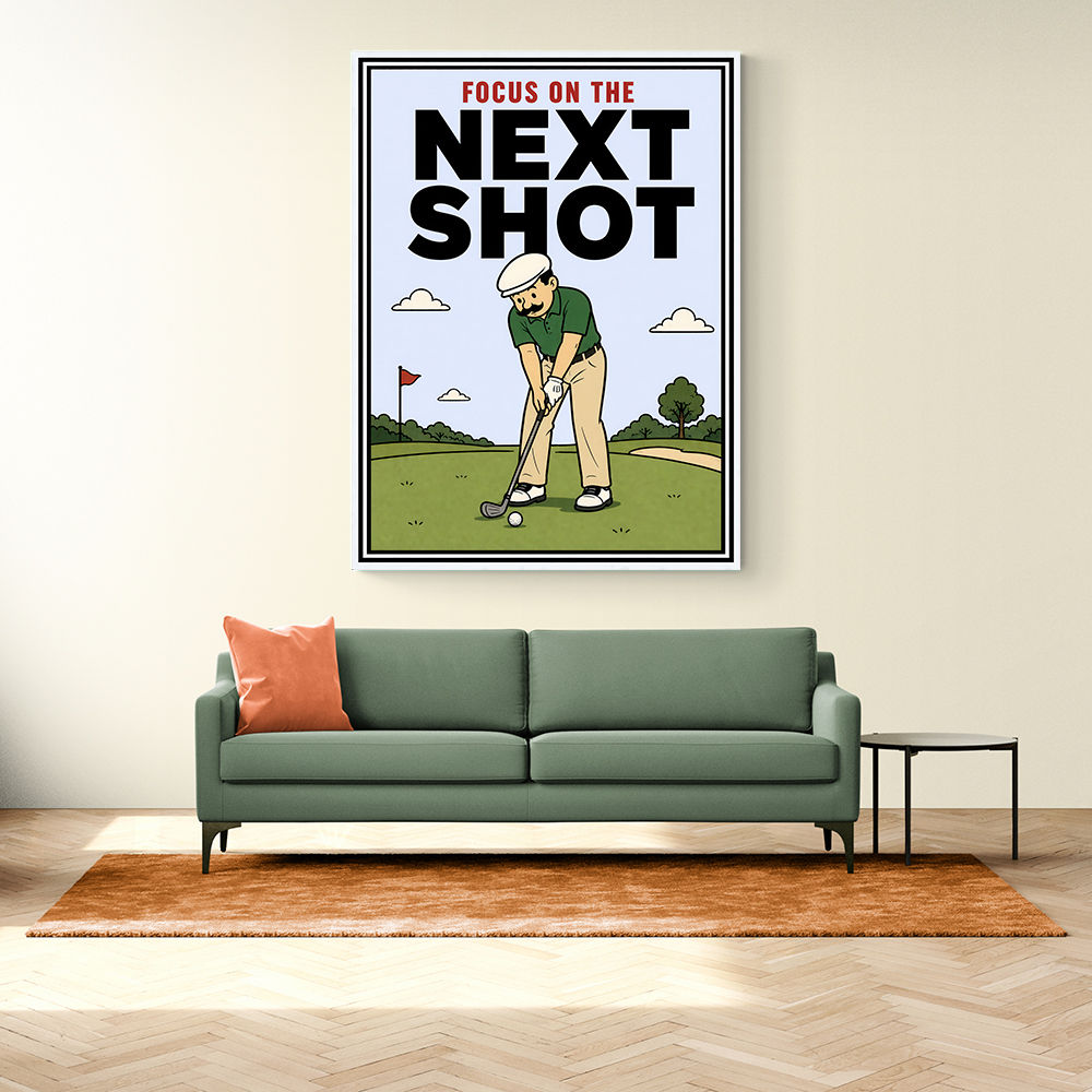 Focus on the Next Shot – Golf Mindset Wall Art