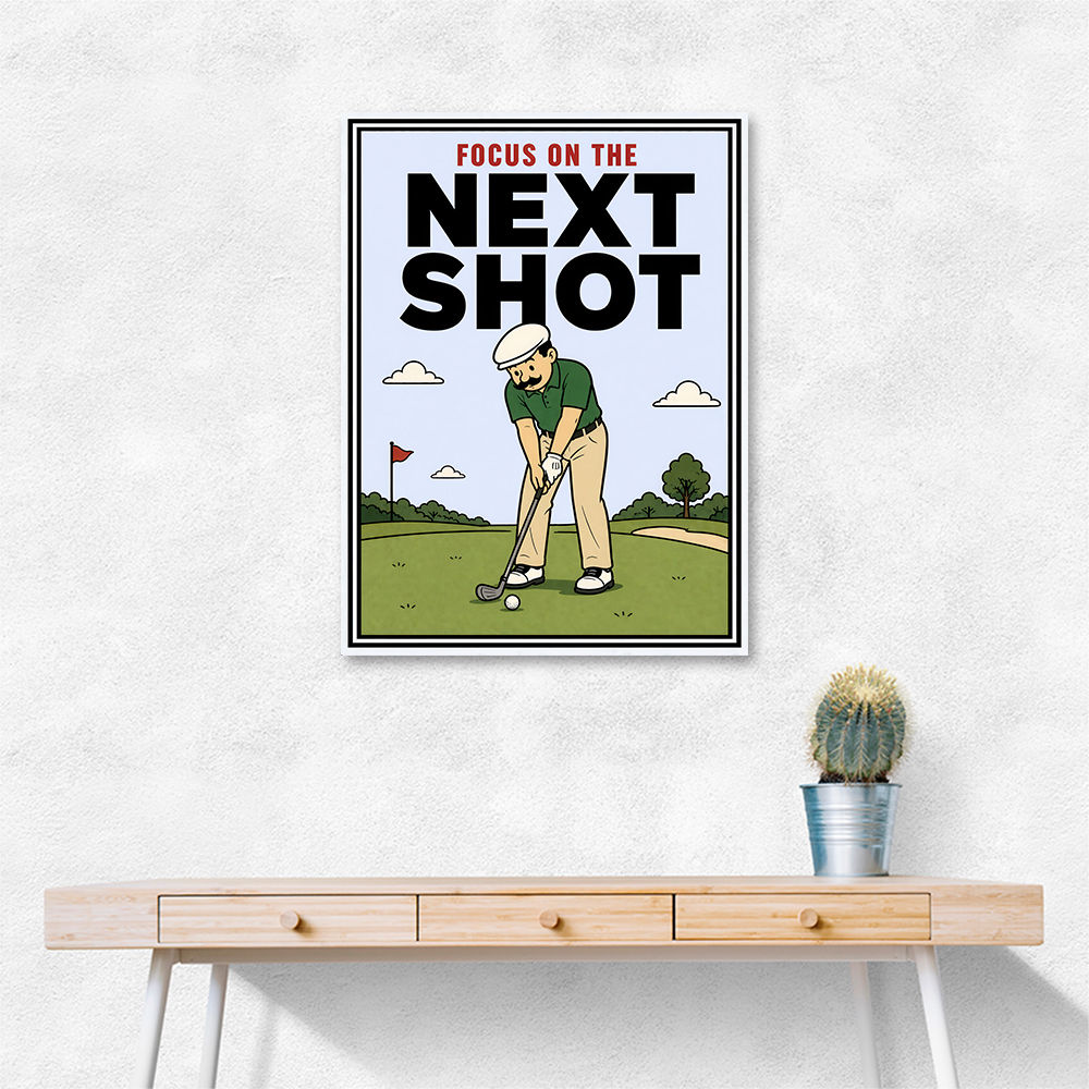 Focus on the Next Shot – Golf Mindset Wall Art