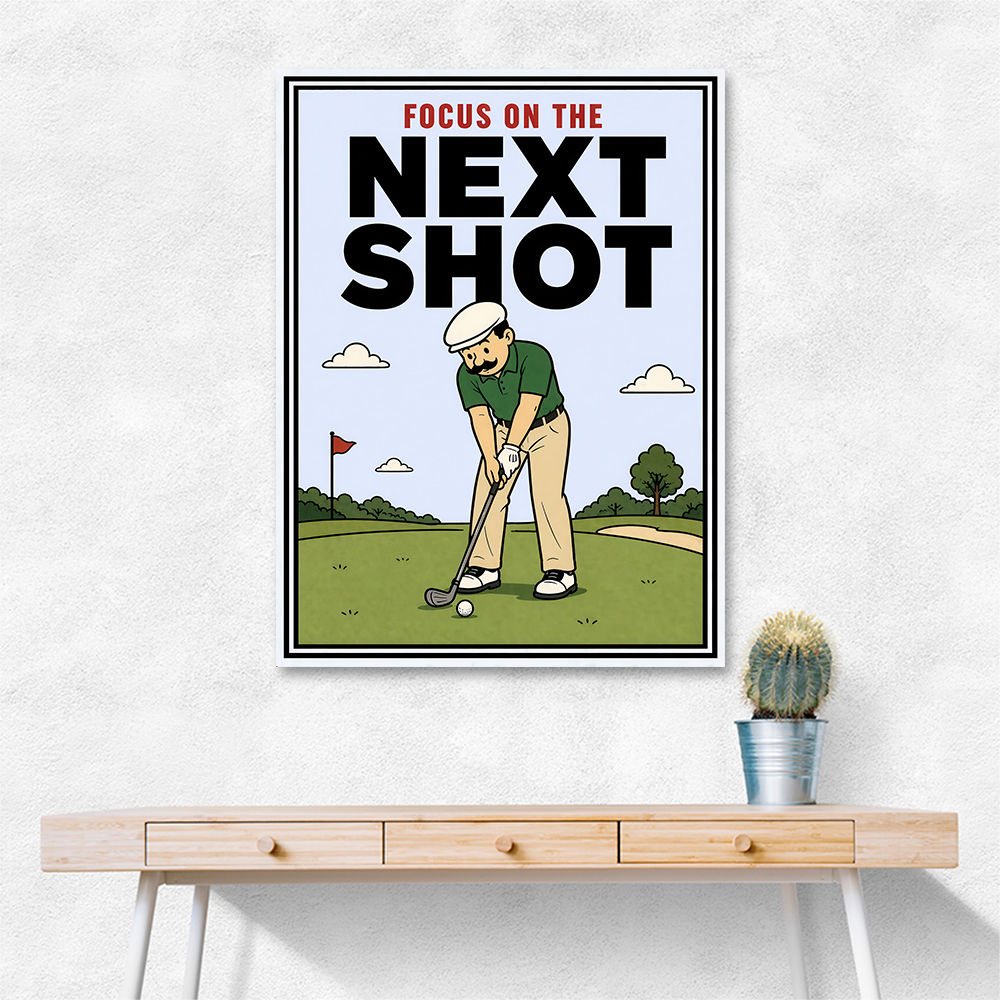 Focus on the Next Shot – Golf Mindset Wall Art