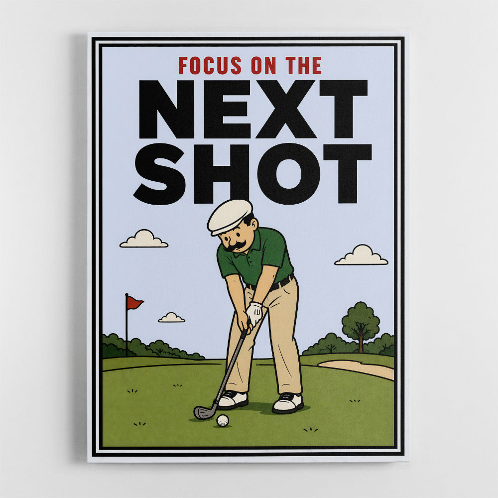 Focus on the Next Shot – Golf Mindset Wall Art
