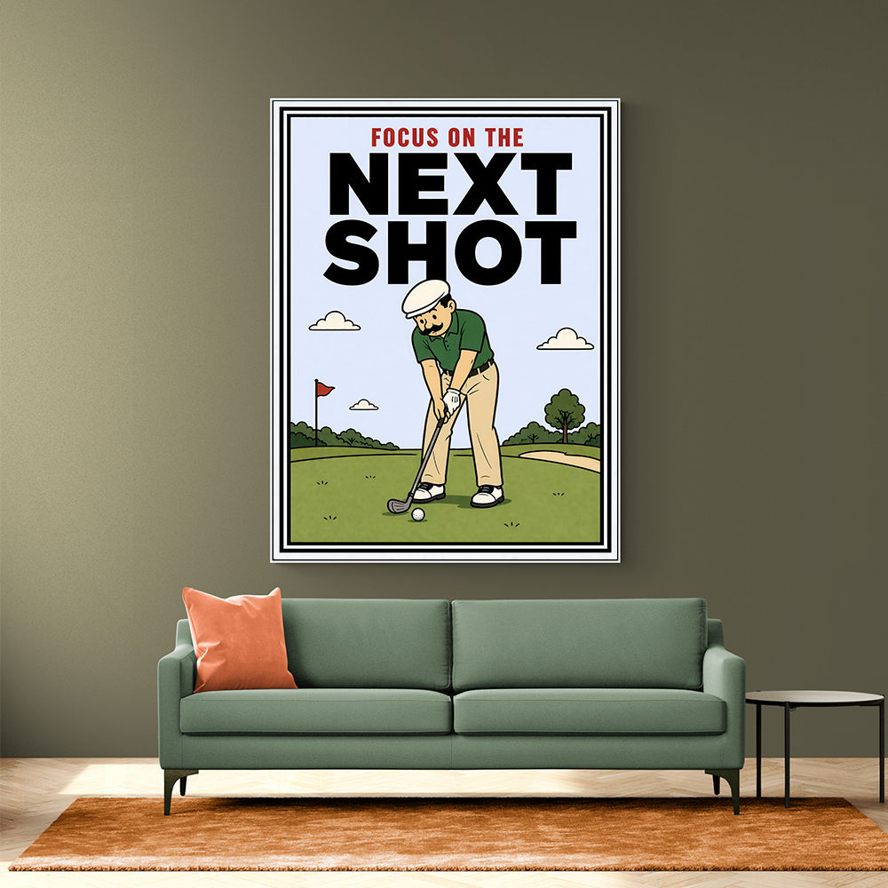 Focus on the Next Shot – Golf Mindset Wall Art