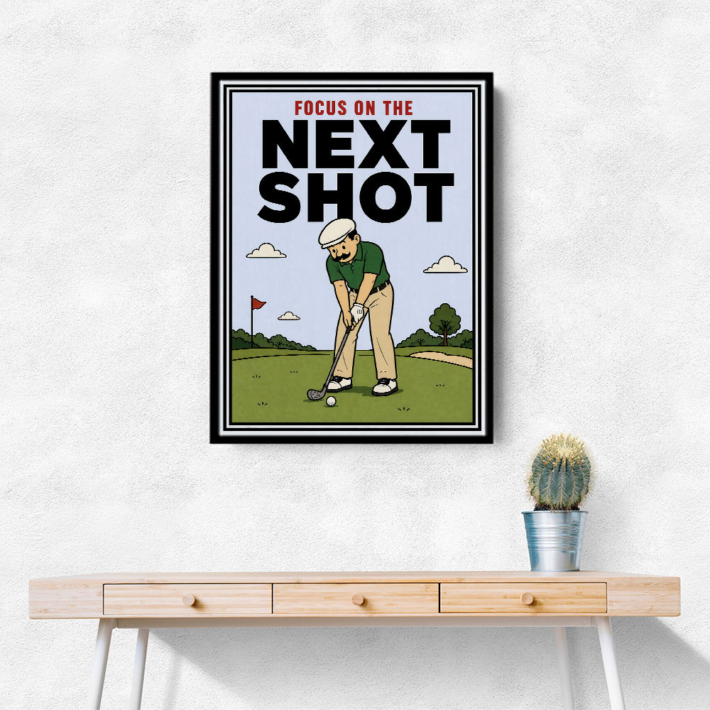 Focus on the Next Shot – Golf Mindset Wall Art