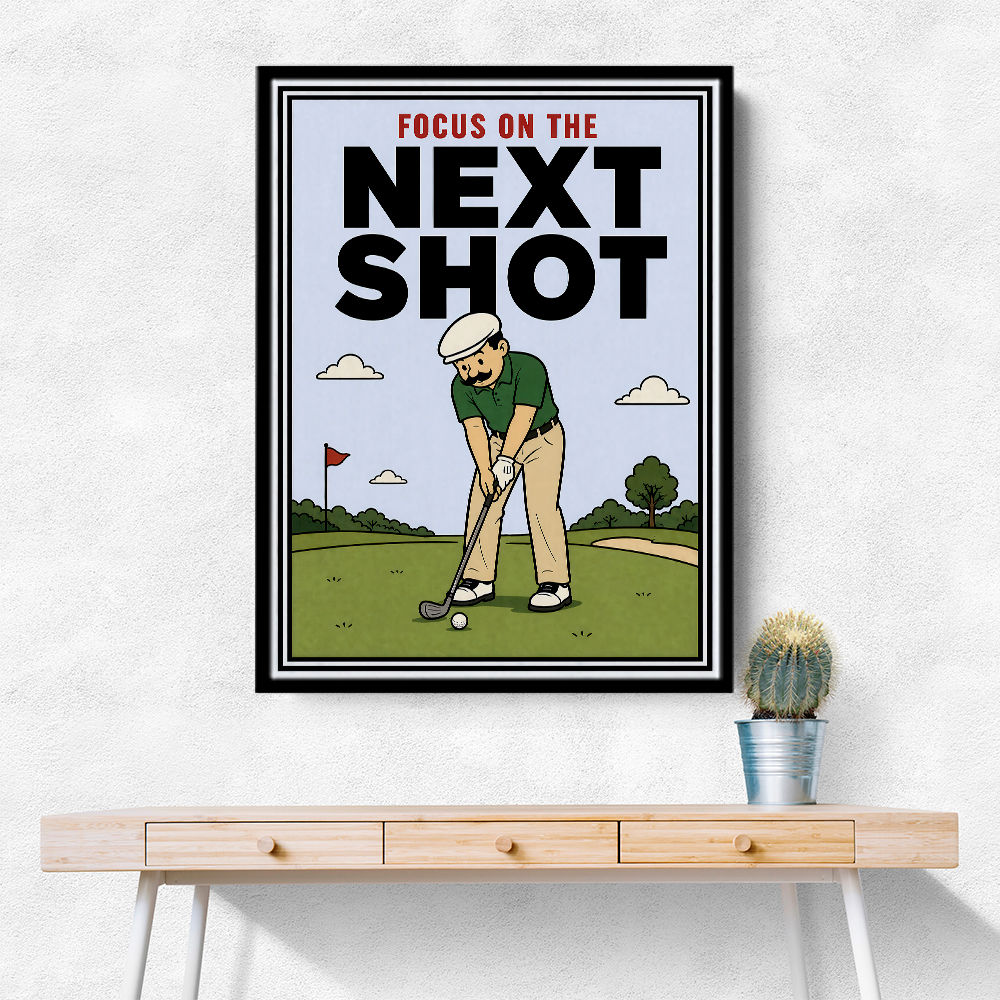 Focus on the Next Shot – Golf Mindset Wall Art