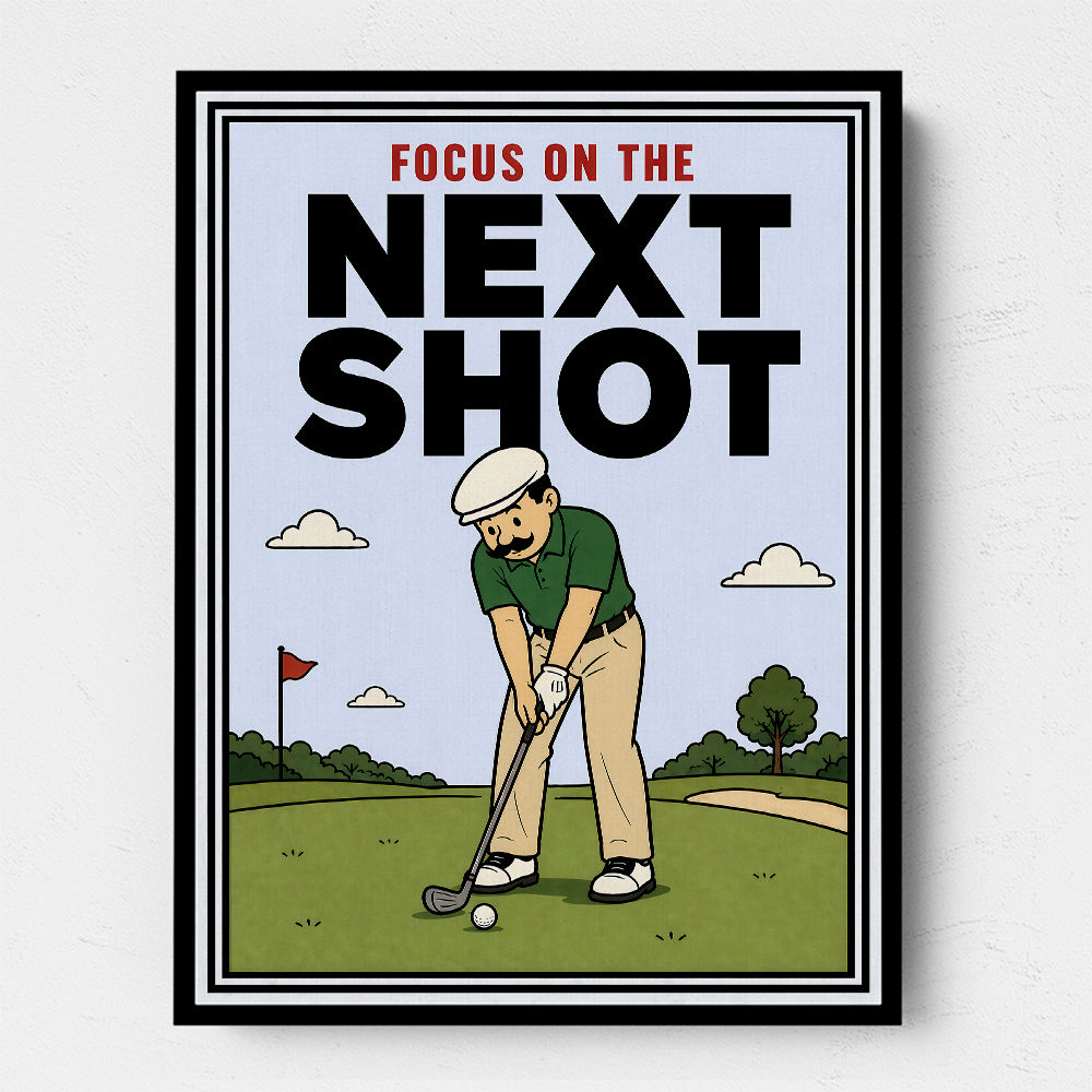 Focus on the Next Shot – Golf Mindset Wall Art
