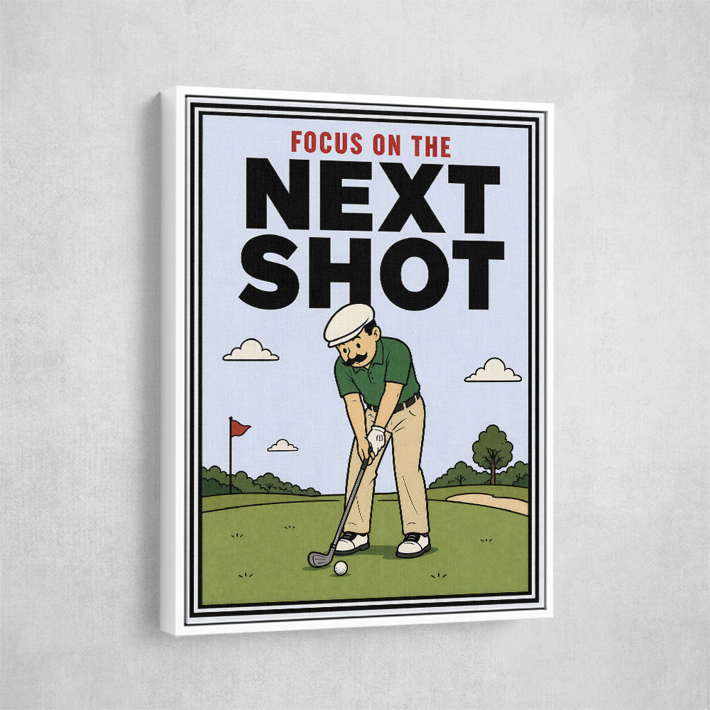 Focus on the Next Shot – Golf Mindset Wall Art
