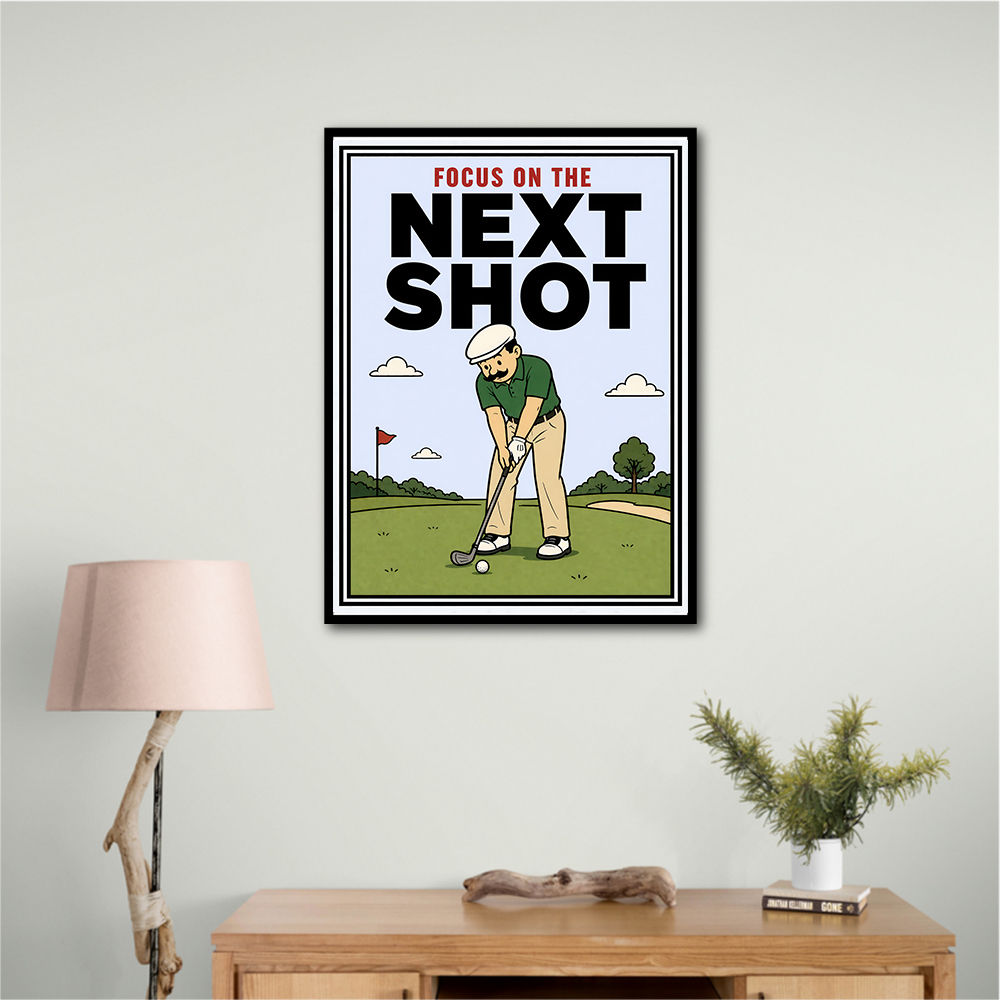 Focus on the Next Shot – Golf Mindset Wall Art