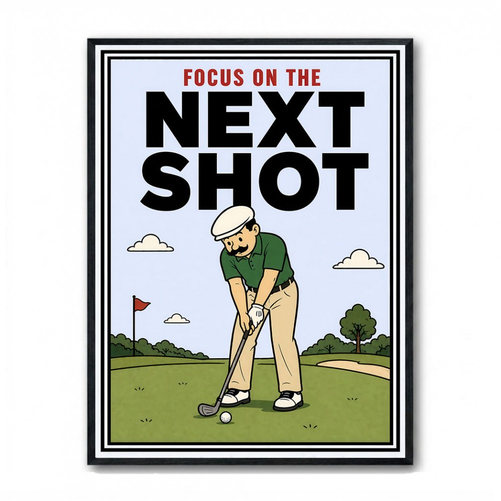 Focus on the Next Shot – Golf Mindset Wall Art
