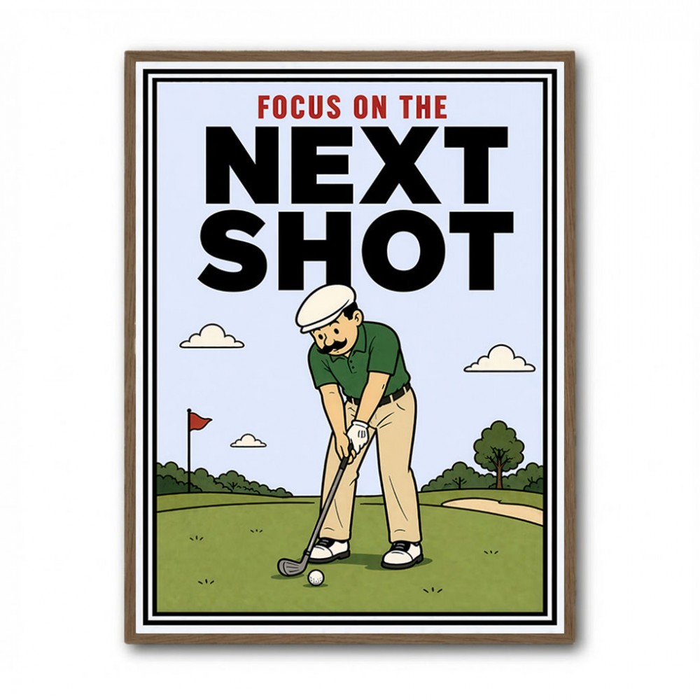 Focus on the Next Shot – Golf Mindset Wall Art