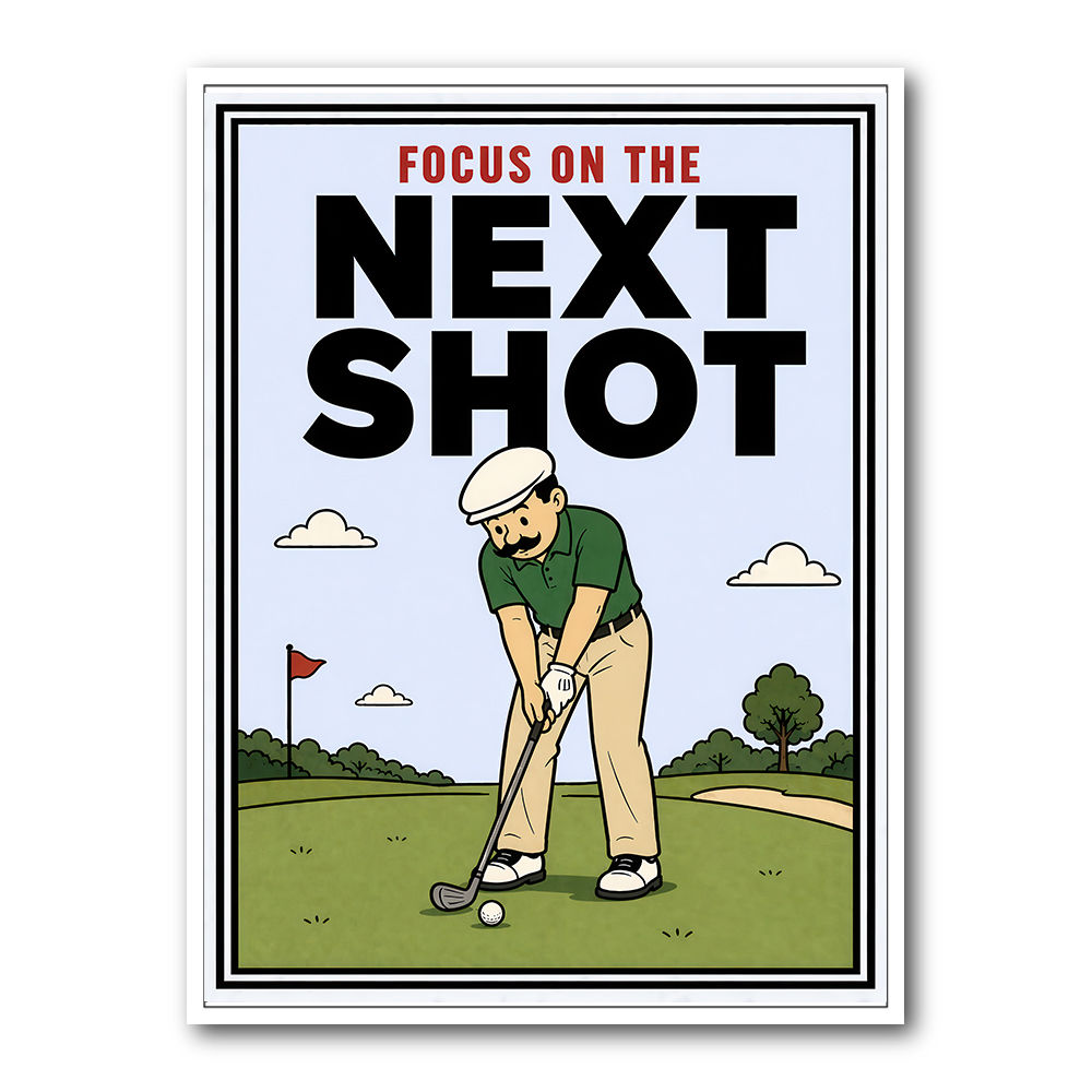 Focus on the Next Shot – Golf Mindset Wall Art