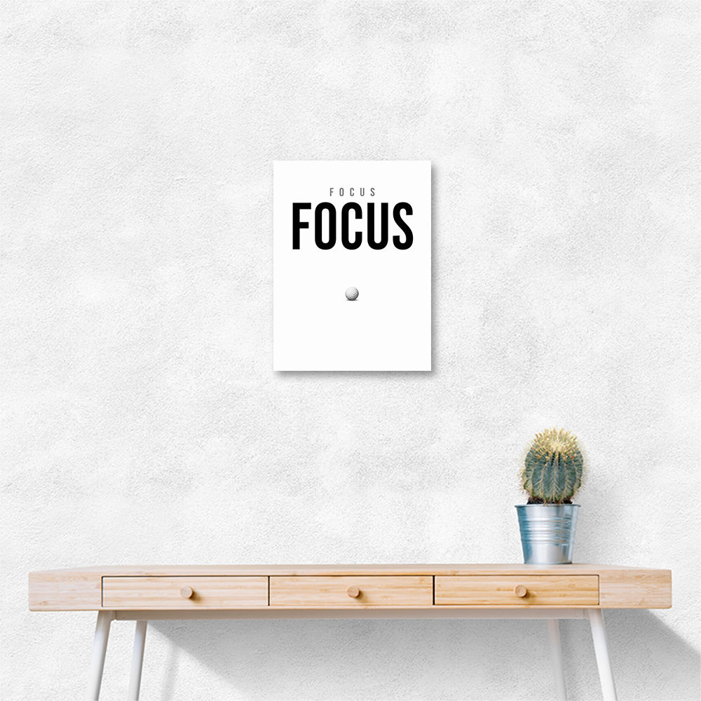 Focus – Minimal Golf Motivation Wall Art