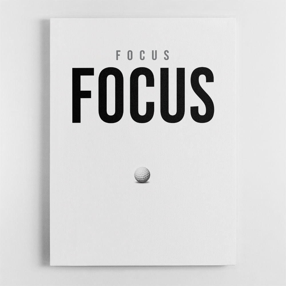 Focus – Minimal Golf Motivation Wall Art