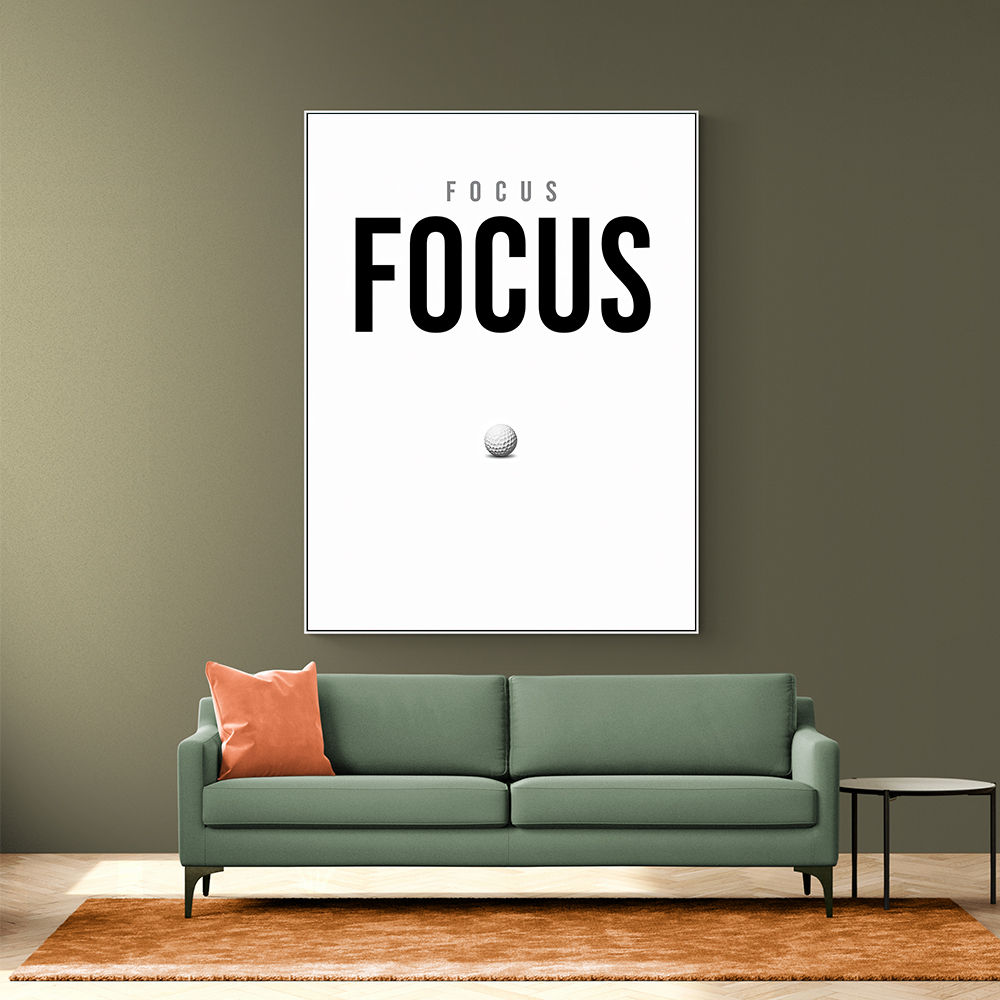 Focus – Minimal Golf Motivation Wall Art