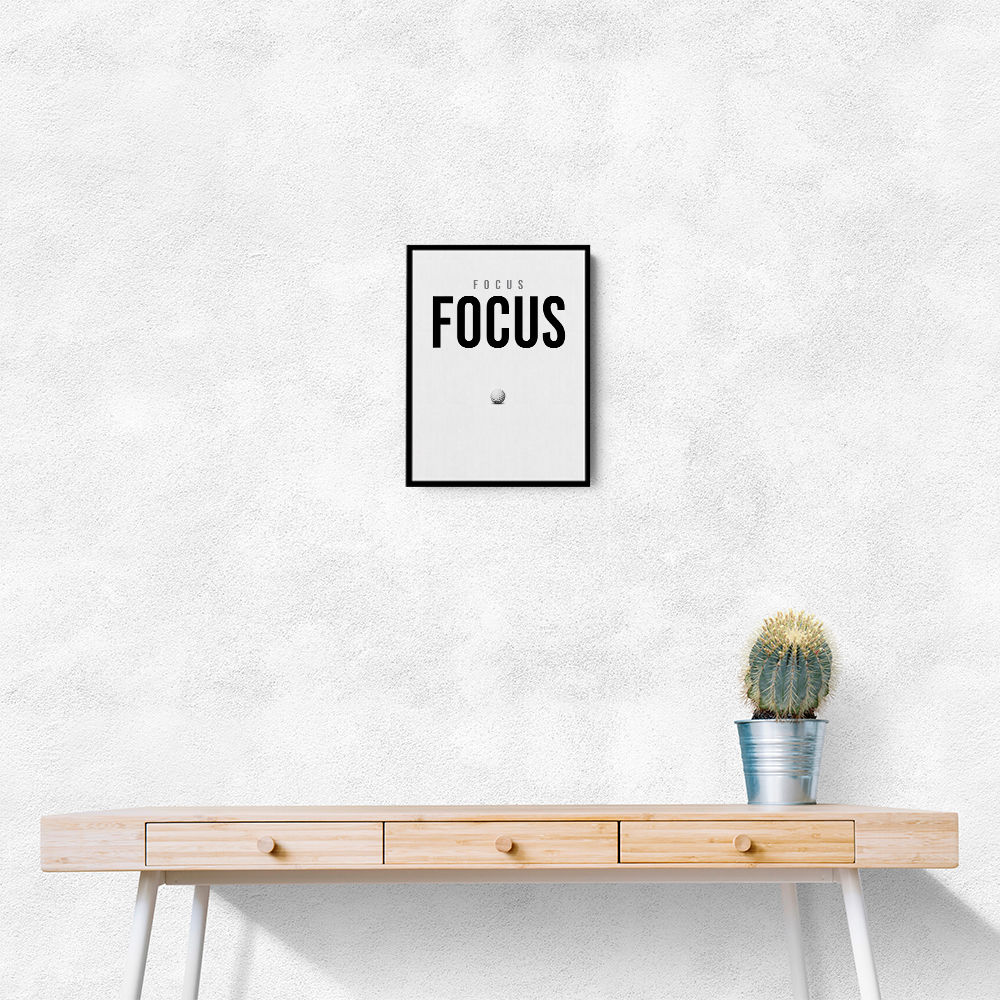 Focus – Minimal Golf Motivation Wall Art