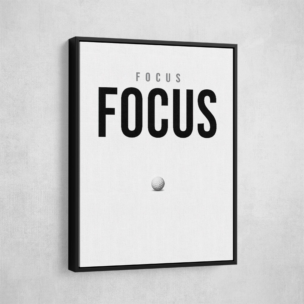 Focus – Minimal Golf Motivation Wall Art