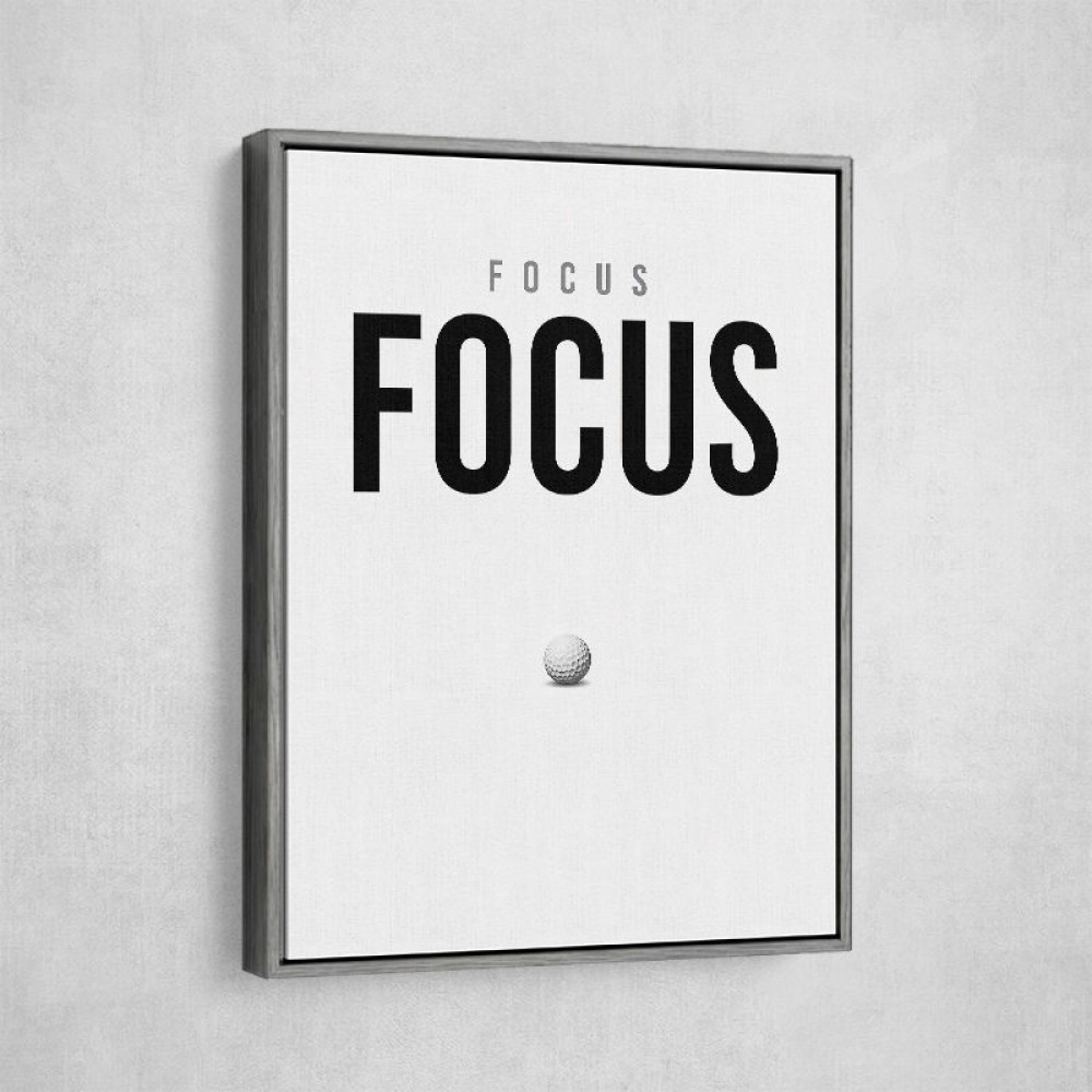 Focus – Minimal Golf Motivation Wall Art