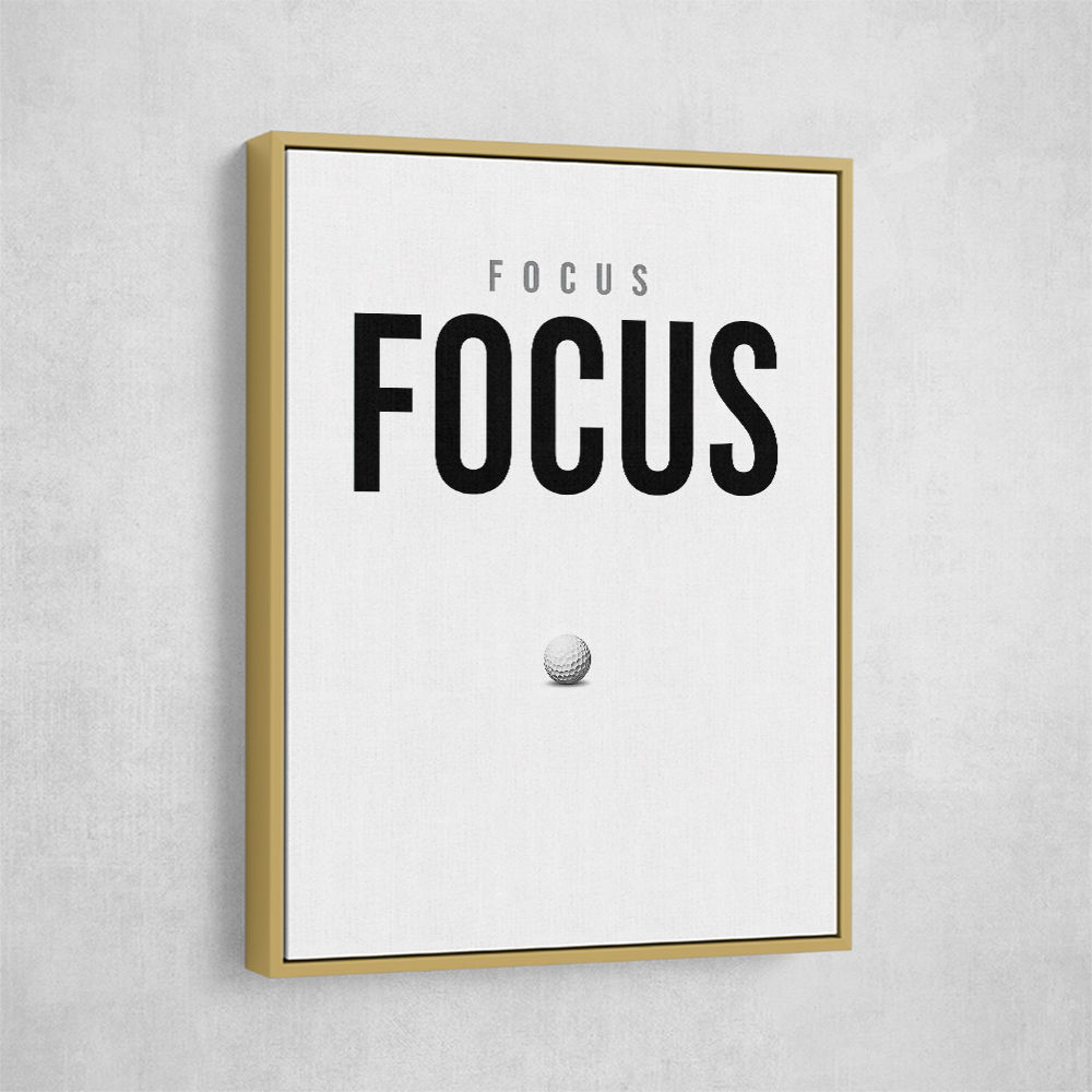 Focus – Minimal Golf Motivation Wall Art
