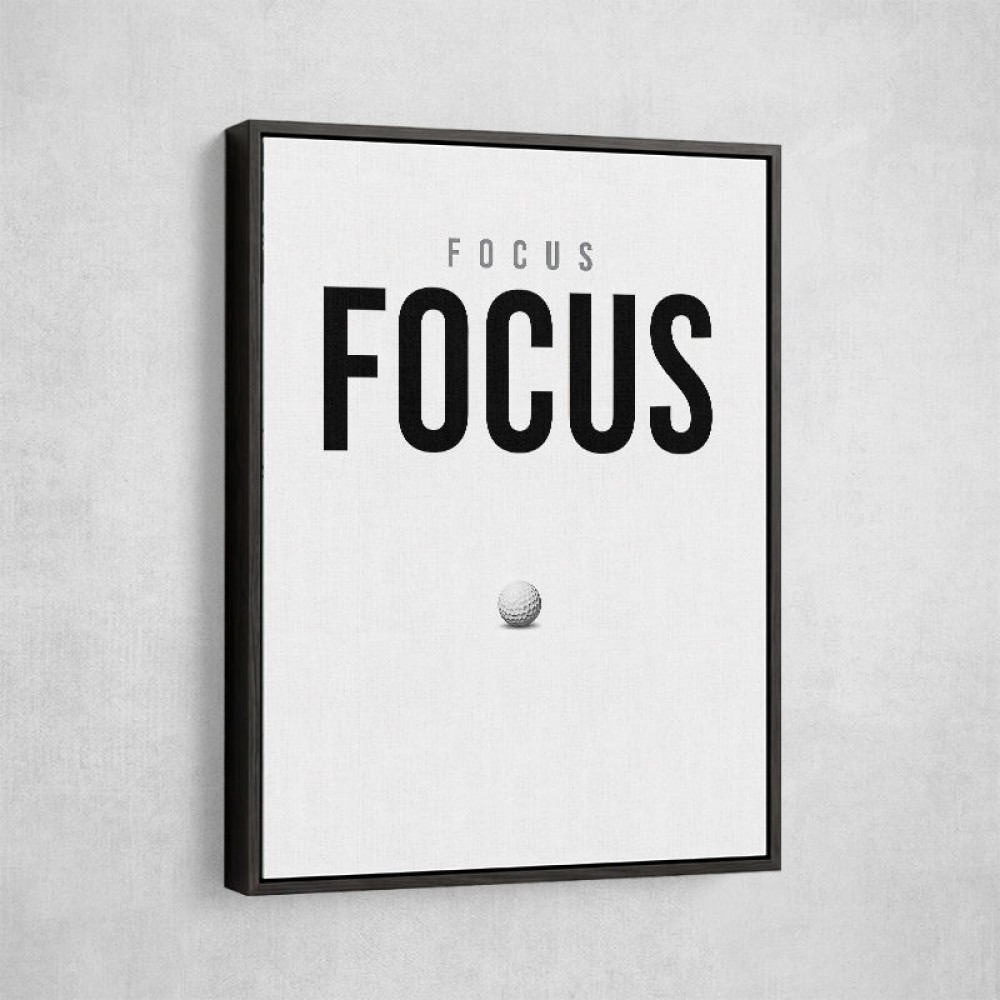 Focus – Minimal Golf Motivation Wall Art