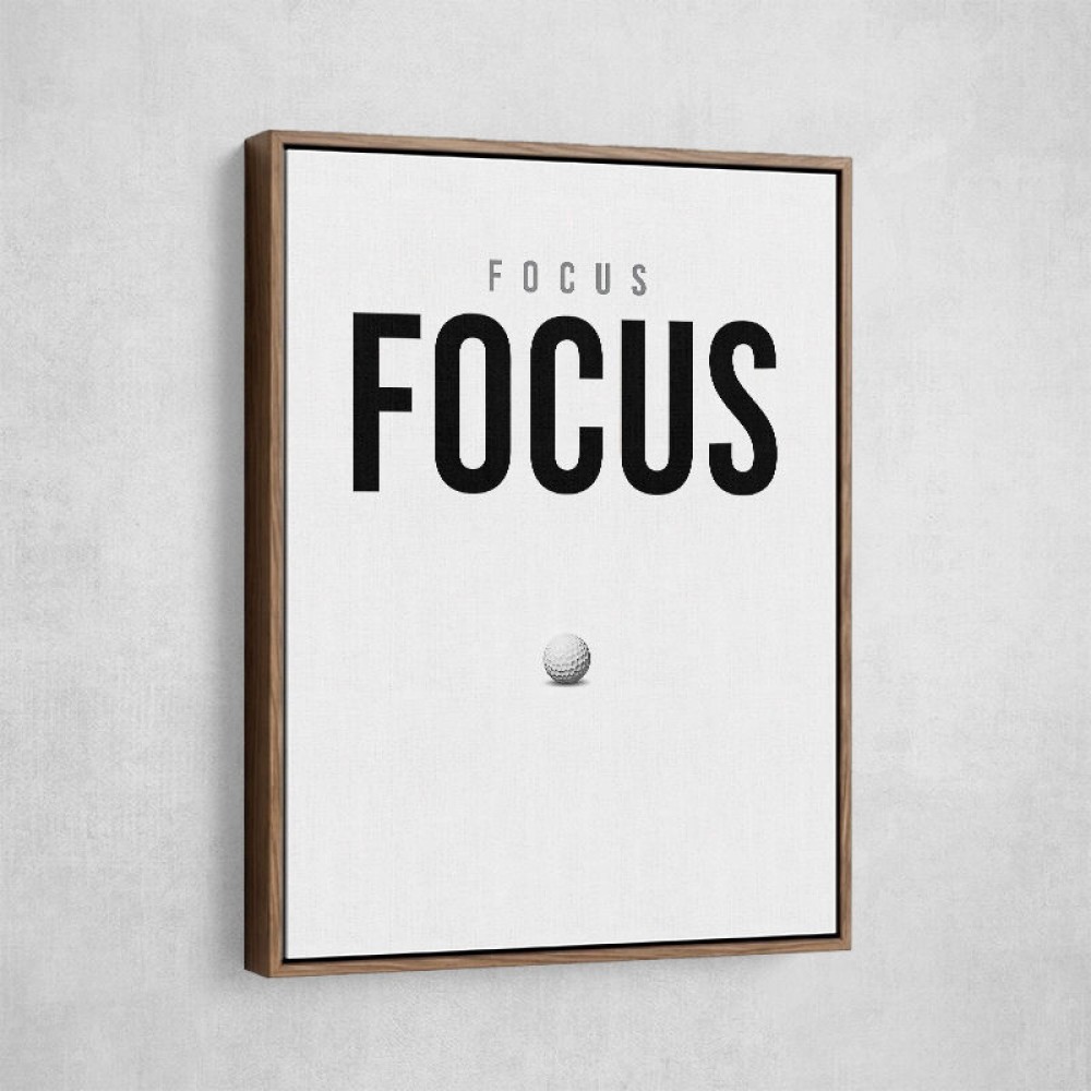 Focus – Minimal Golf Motivation Wall Art