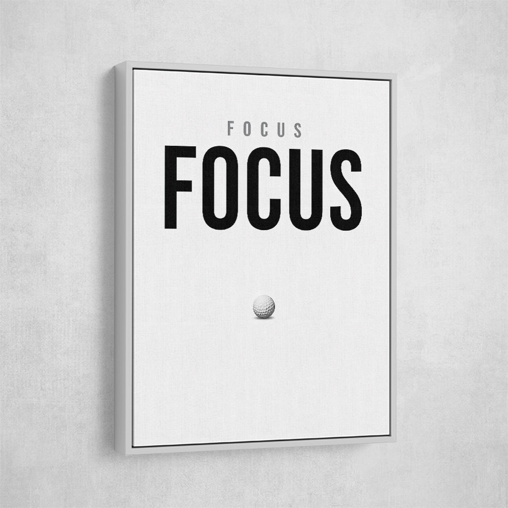 Focus – Minimal Golf Motivation Wall Art