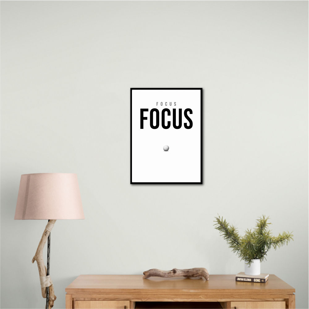 Focus – Minimal Golf Motivation Wall Art