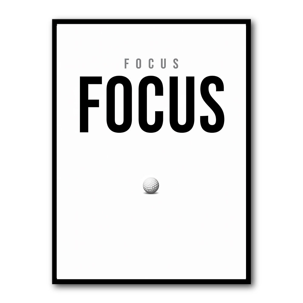 Focus – Minimal Golf Motivation Wall Art